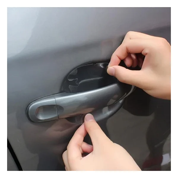 8 Adet Araba Kapı Kolu Koruyucu Çizilme Önleyici Şeffaf Sticker Film Koruma Seti - Görsel 4