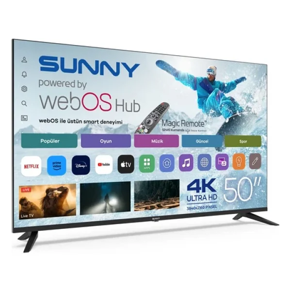 Sunny Sn50uprl-W02m 4K Ultra HD 50" 127 Ekran Uydu Alıcılı Webos Smart LED TV - Görsel 6