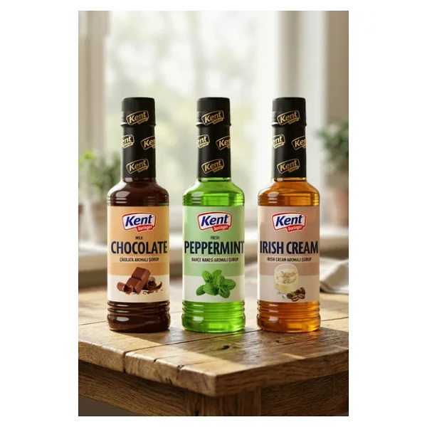 Kahve Şurupları Avantajlı 3'lü Set (Çikolata-Nane-Irish Cream) 355ml X3 - Görsel 3