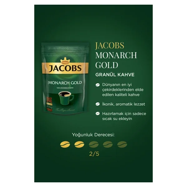 Jacobs Monarch Gold Granül Kahve 100 Gr Eko Paket - Görsel 4