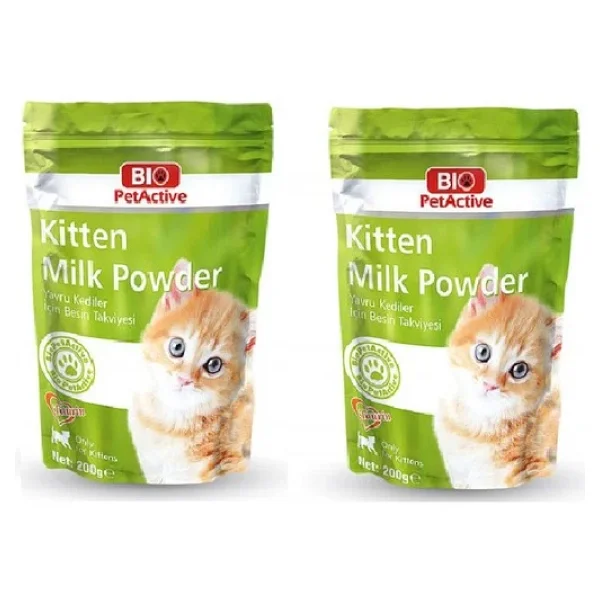 Bio PetActive Kitten Milk 200 gr 2'li Yavru Kedi Süt Tozu