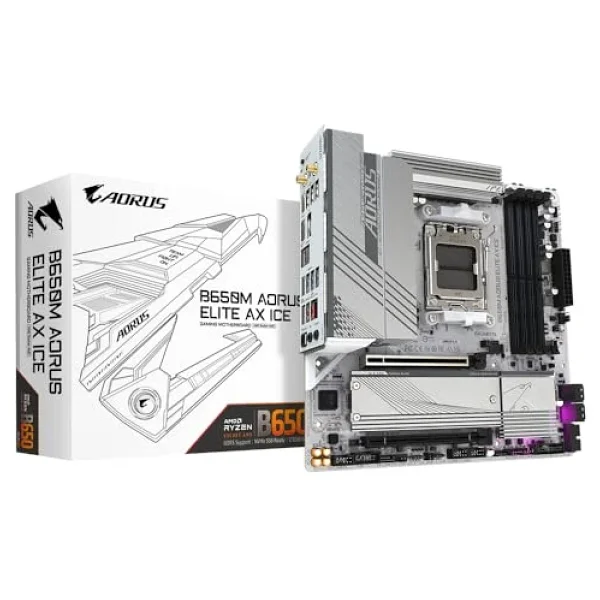 Gigabyte B650m Aorus Elite Ax Ice AMD Am5 DDR5 Micro Atx Anakart - Görsel 6