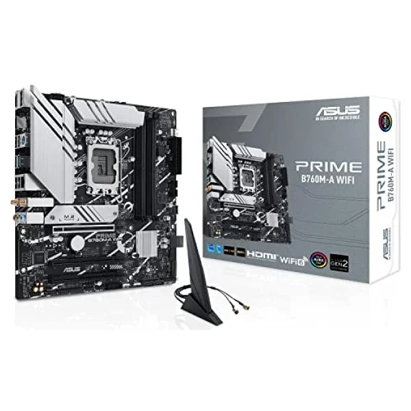Asus Prime B760m-A Wi-Fi Intel Lga1700 DDR5 Micro Atx Anakart - Görsel 3