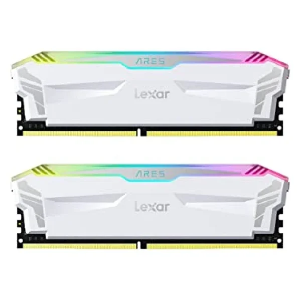 Lexar Ares RGB DDR4 RAM 16 GB Kit (8 GB X 2) 4000 MHz, Dram 288 Pimli U-Dımm Masaüstü Belleği, Xmp 2.0 Yüksek Performanslı RAM, Cl18-22-22-42, Pc4-32000, Beyaz (Ld4eu008g-R4000gdwa) - Görsel 5