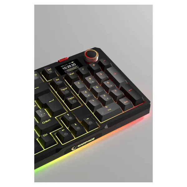 Rampage Loyal Pro Siyah-Gri RGB Red Switch Kablosuz Mekanik Oyuncu Klavyesi - Görsel 3