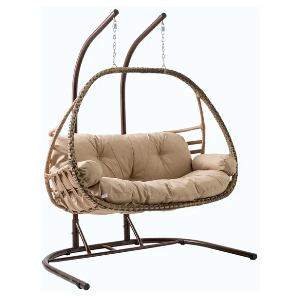 Rehome Malta Çift Kişilik Rattan Bahçe Salıncağı - Görsel 3