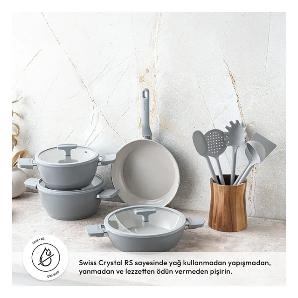 Emsan Swiss Crystal Rs 7 Parça Tencere Seti - Görsel 2