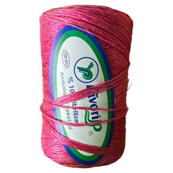 Favori İp 5000 Denye -0.8 Mm- Ambalaj Ve Paket İpi Naylon Burgulu Örgü Çamaşır İpi - Pembe - 10 Adet - Görsel 4