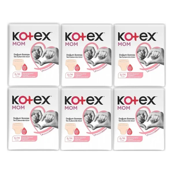 Kotex Mom Küçük/Orta S/M 8'li 6 Adet Lohusa Külodu - Görsel 4