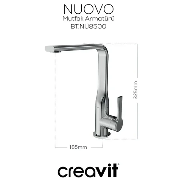 Creavit Nuovo Krom Eviye Bataryası Nu8500 - Görsel 2