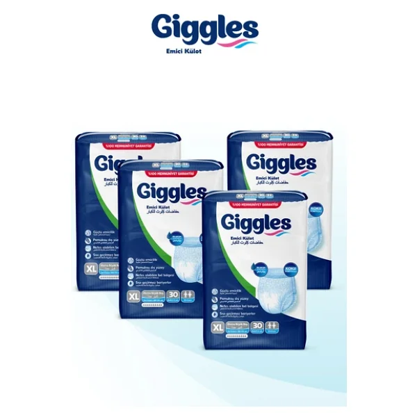 Giggles Yetişkin Emici Külot Bez Ekstra Büyük Boy (XL) 4paket 120 Adet - Görsel 2