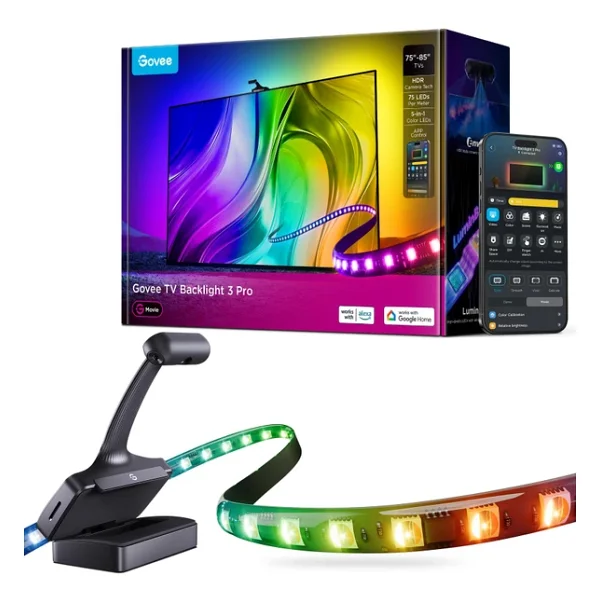 Govee T3 Pro Rgbwwıc H66a1 75-85 İnç TV Arkası LED Aydınlatma - Görsel 2