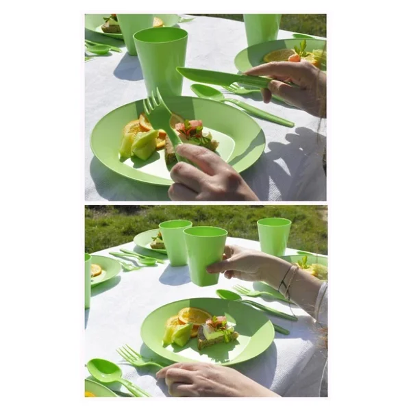 Katlı Piknik Seti Yeşil - Görsel 2