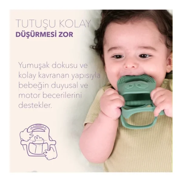 Mochi 2 İn 1 Yeşil Diş Kaşıyıcı - Görsel 5