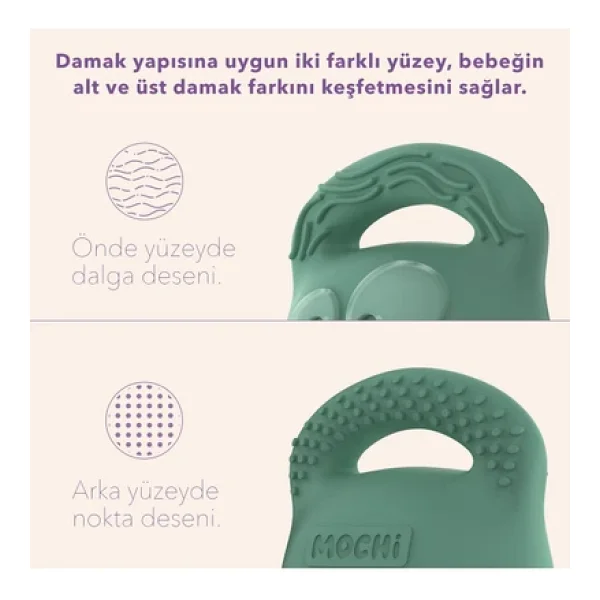 Mochi 2 İn 1 Yeşil Diş Kaşıyıcı - Görsel 2