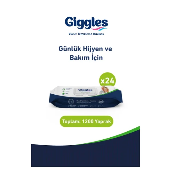 Giggles 50'li 24 Adet Vücut Temizleme Havlusu - Görsel 5