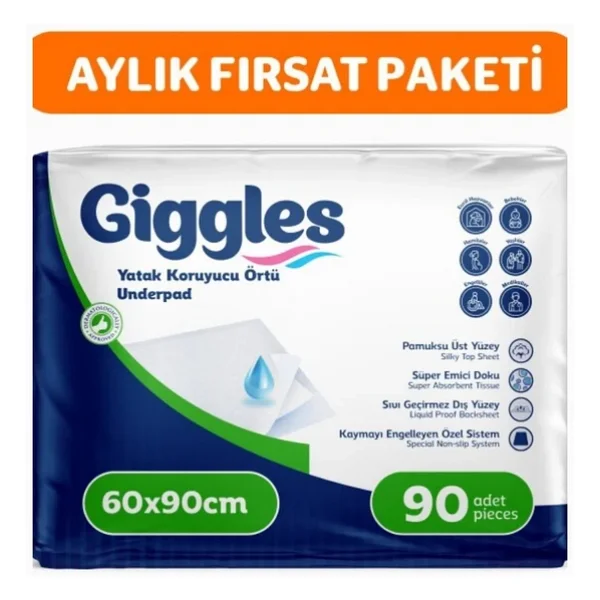 Giggles 60x90 Cm 30'lu 3 Adet Yatak Koruyucu Örtü - Görsel 3