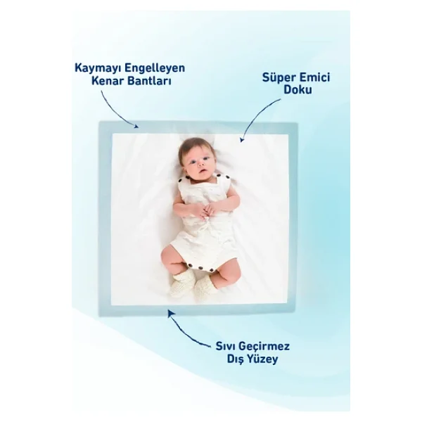 Giggles Bebek Bakım Örtüsü 60x60 Alt Açma Bezi 2 paket (20 adet) - Görsel 3