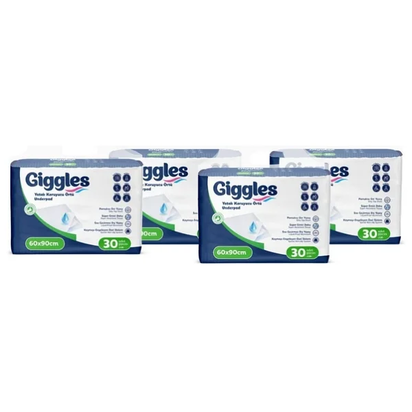 Giggles 60x90 Cm 30'lu 4 Adet Yatak Koruyucu Örtü - Görsel 7
