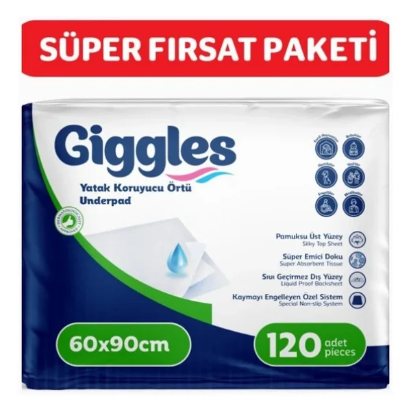 Giggles 60x90 Cm 30'lu 4 Adet Yatak Koruyucu Örtü - Görsel 6