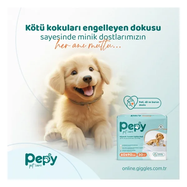 Pepy Pet Care Pepy 60x90 Hijyenik Tuvalet Eğitim Pedi 30'lu 3 Paket 90 Adet - Görsel 4