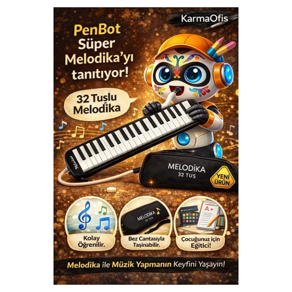Mavi Melodika 32 Tuşlu Bez Çantalı - Görsel 4