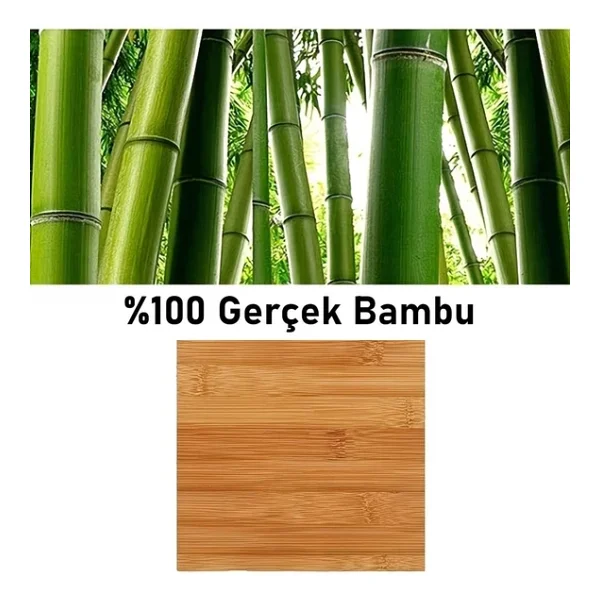 Valkyrie 6 Katlı Bambu Raf Kitaplık 78x23x149,5 Cm Çok Amaçlı Düzenleyici Dekoratif Organizer - Görsel 8
