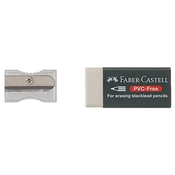 Faber-Castell Metal Kalemtıraş + Silgi Seti - Görsel 5