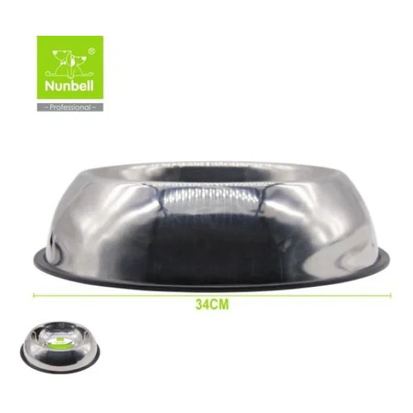 Nunbell Çelik Mama Kabı Oval 34cm - Görsel 4