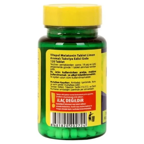 Vitapol Melatonin Fast Dissolve Çilek Aromalı 3 Mg 120 Tablet - Görsel 4