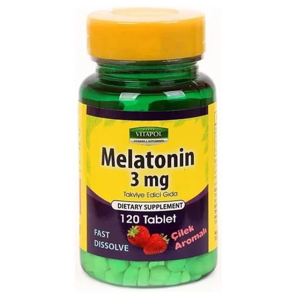Vitapol Melatonin Fast Dissolve Çilek Aromalı 3 Mg 120 Tablet - Görsel 3