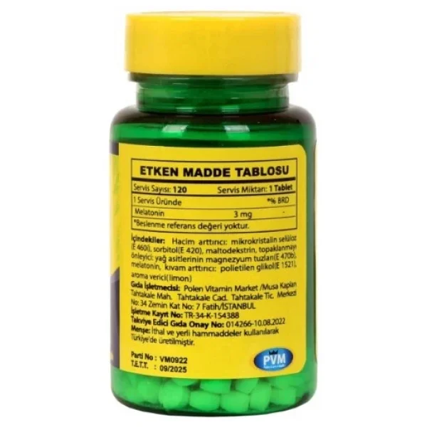 Vitapol Melatonin Fast Dissolve Çilek Aromalı 3 Mg 120 Tablet - Görsel 5