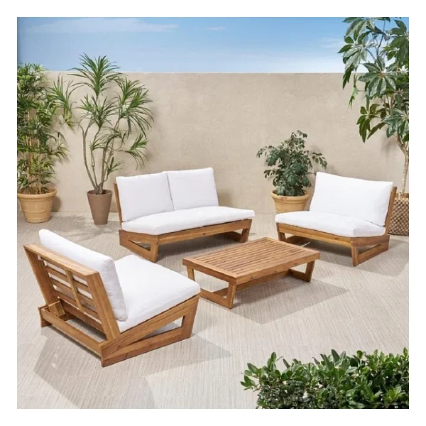 Zerka Concept Conforlove Bahçe Balkon Masif Kestane Ahşap Koltuk 1 Adet İkili Koltuk - Görsel 4
