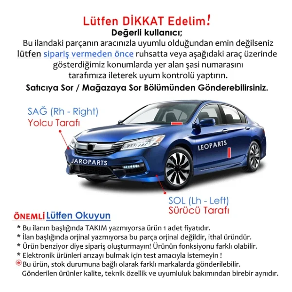Leoparts Toyota Auris Stop Lambası Sol 2007-2009 81561-02380 - Görsel 5