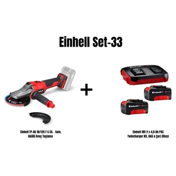 Einhell Tp-Ag 18/125 F Li Bl Çift Akülü 4 Ah Taşlama Makinesi - Görsel 6