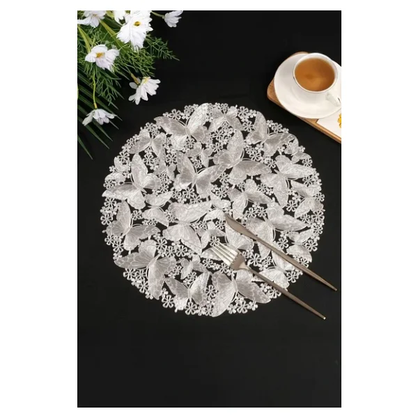 Digithome 6'lı Amerikan Servisi Supla Yuvarlak Gümüş 38 Cm - Acr-625/20 - Görsel 4