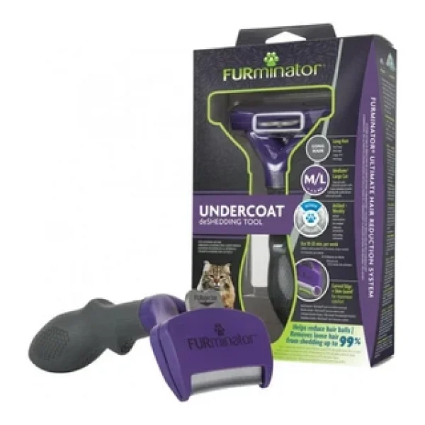 Furminator Long Hair Uzun Tüylü M-L Kedi Tarağı - Görsel 2
