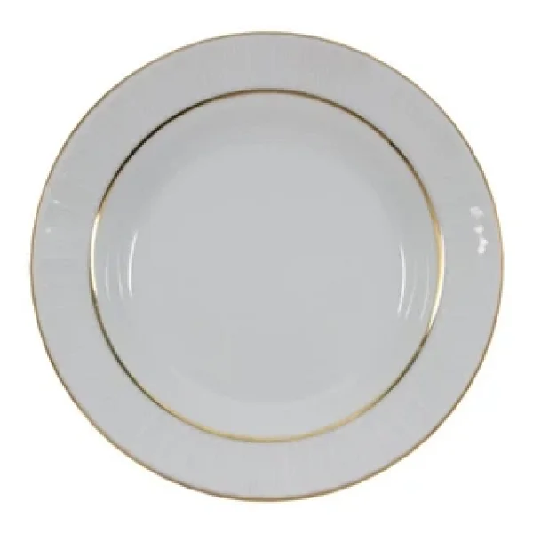 Güral Porselen Sedef 22 Cm. Çukur Yemek Tabağı Çukur Tabak 6 Adet Altın Fileli - 22 Cm - Görsel 6