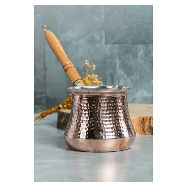 Cooker 400 Ml Dövme Bakır El Yapımı Cezve Kahve Cezvesi Bk015 - Görsel 4