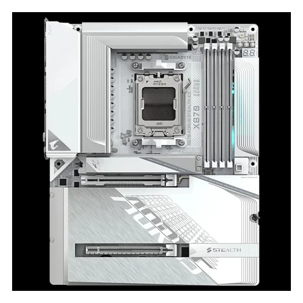 Gigabyte X870 Aorus Stealth Ice Wi-Fi AMD Am5 DDR5 Atx Anakart - Görsel 3