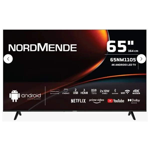 Nordmende 65NM1105 Frameless 4K Ultra HD 65" 165 Ekran Uydu Alıcılı Android Smart LED TV - Görsel 4