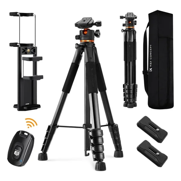 K&F Concept S255a3+Bh-36 190 Cm Alüminyum Tripod - Görsel 7