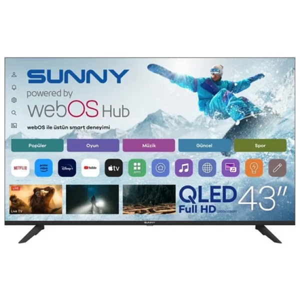 Sunny Sn43qfmln-W02s Full HD 43" 109 Ekran Uydu Alıcılı Webos Smart QLED TV - Görsel 5