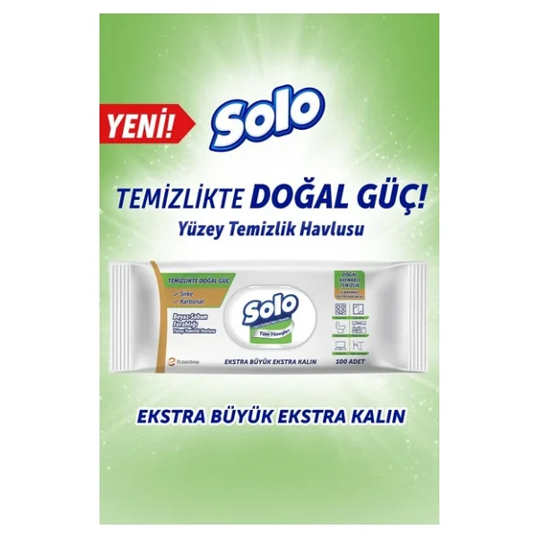 Solo Beyaz Sabun Ferahlığı Yüzey Temizlik Havlusu 100 Yaprak 4'lü - Görsel 9