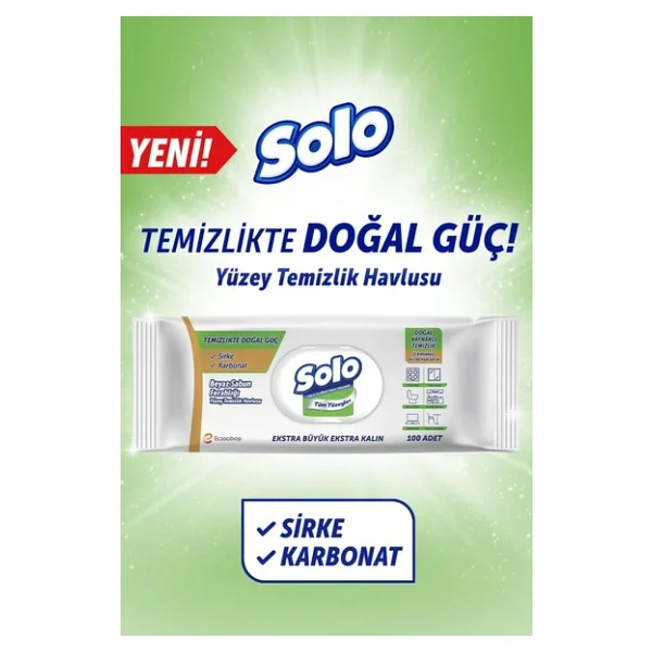 Solo Beyaz Sabun Ferahlığı Yüzey Temizlik Havlusu 100 Yaprak 4'lü - Görsel 6