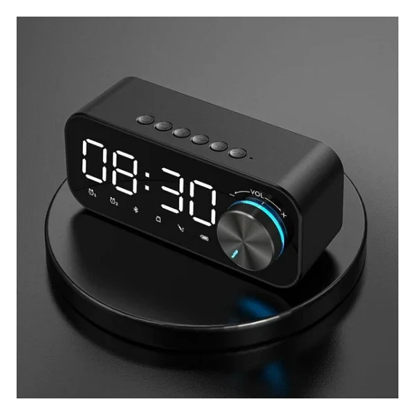 Valkyrie Bluetooth Şarjlı Alarmlı USB/Sd Aynalı Masa Saati - Görsel 7