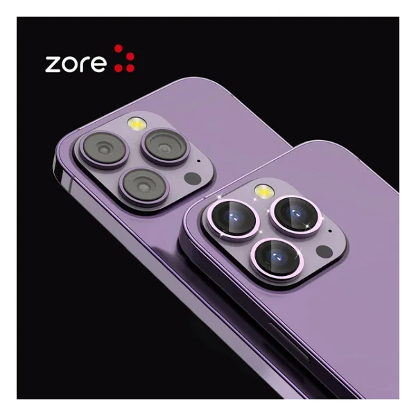 Zore Apple iPhone 14 Pro Max Zore Cl-12 Premium Safir Parmak İzi Bırakmayan Anti-Reflective Kamera Lens Koruyucu - Görsel 4