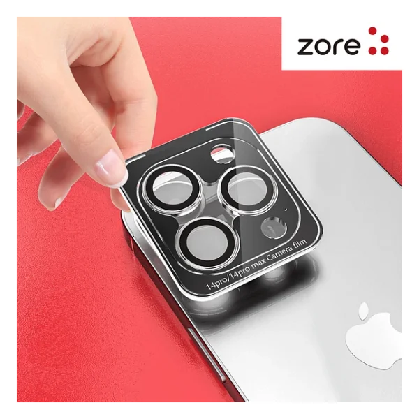 Zore Apple iPhone 14 Pro Max Zore Cl-12 Premium Safir Parmak İzi Bırakmayan Anti-Reflective Kamera Lens Koruyucu - Görsel 3