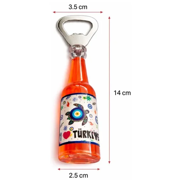 Türkiye Temalı Şişe Açacak Magnet - Buzdolabı Süsü Açacak Hediyelik Eşya - Görsel 3
