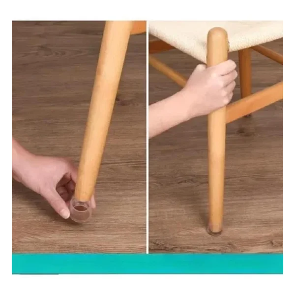 16 Adet 2.5-3.2 Cm Ayaklar İçin Keçeli Silikon Masa Sandalye Ayak Pabucu Zemin Koruyucu Plastiği Keçesi - Görsel 8